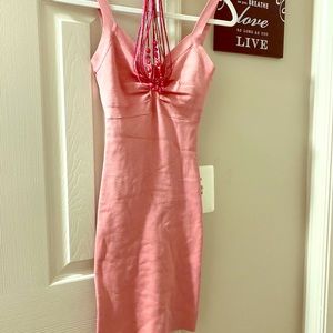 BCBGmaxazria pink bandage style dress